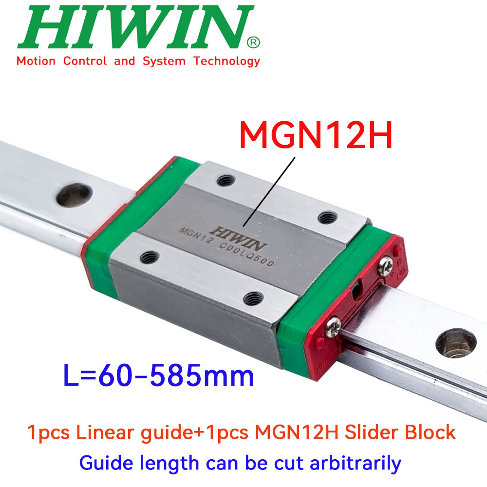 Linear Rail Mgn12H Set - HIWIN ของแท้ MGN12 รางนำทางเชิงเส้นขนาดเล็ก L=60-585 มม.